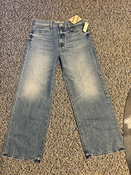 NWT MOTHER DENIM The Dodger Flood HR Straight Jean Folk Star - Picture 4 of 8